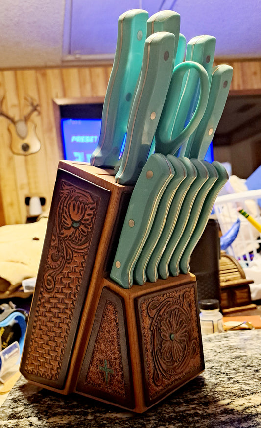 Tooled Knife Block